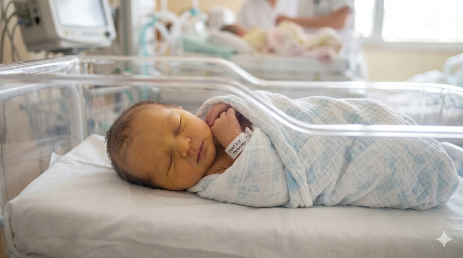 Foto: la pelle del neonato — ittero da valutare