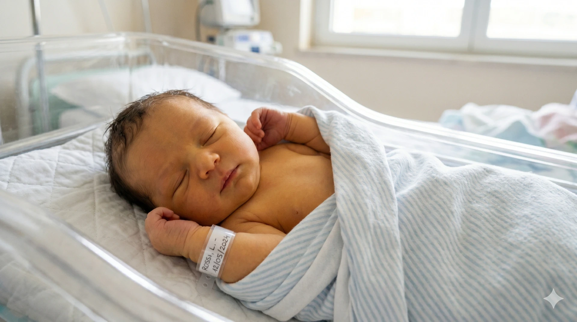Foto: la pelle del neonato — ittero lieve
